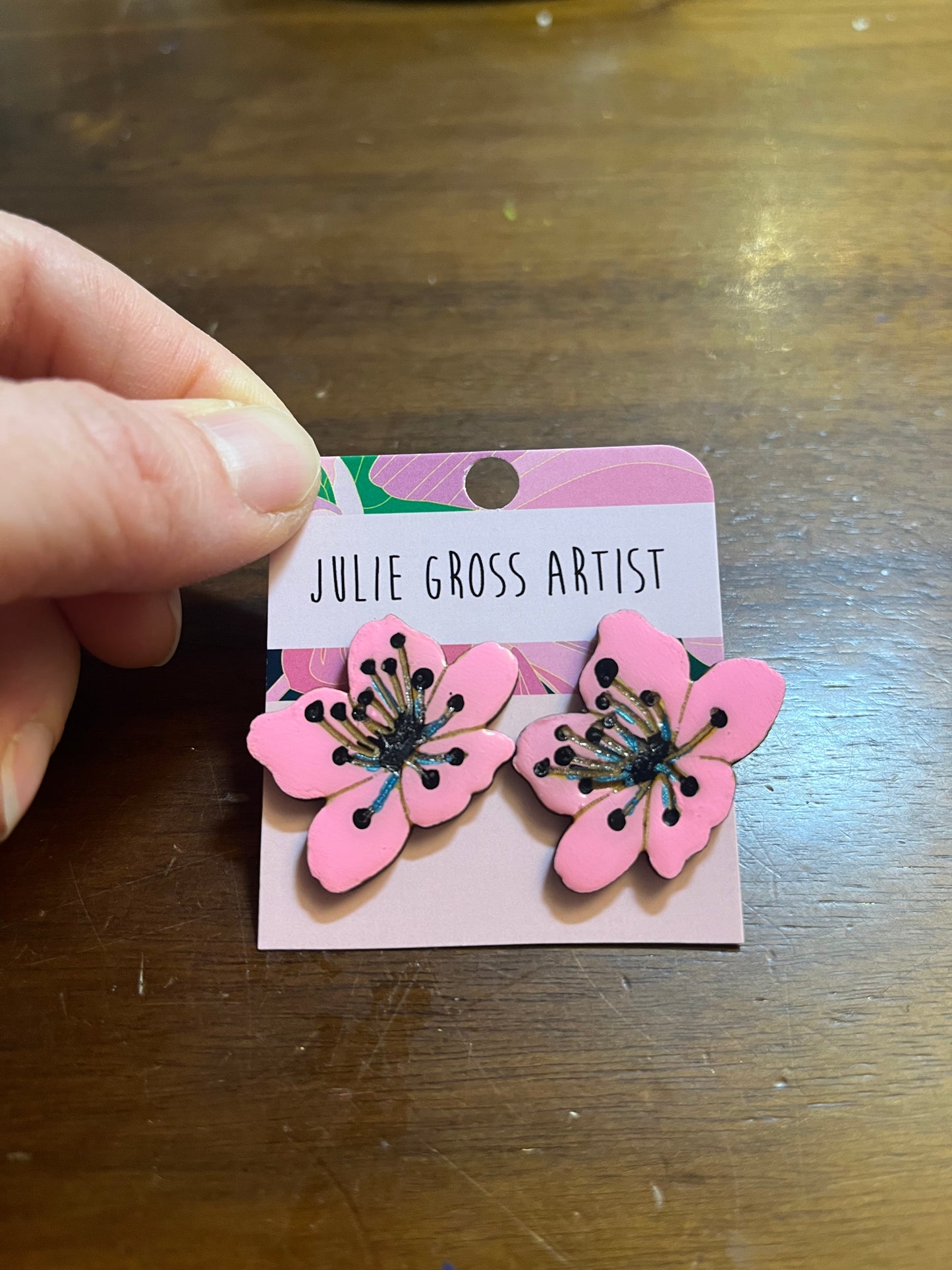 Cherry Blossom large post earrings